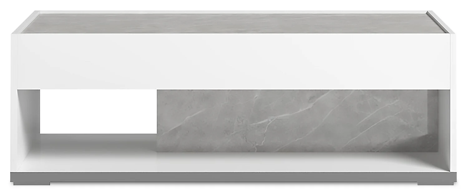 3162-marla-47-25-modern-coffee-table-with-shelf-white-and-grey-with-marble-look-2.webp Marla 47.25" Modern Coffee Table with Shelf - White and Grey with Marble Look