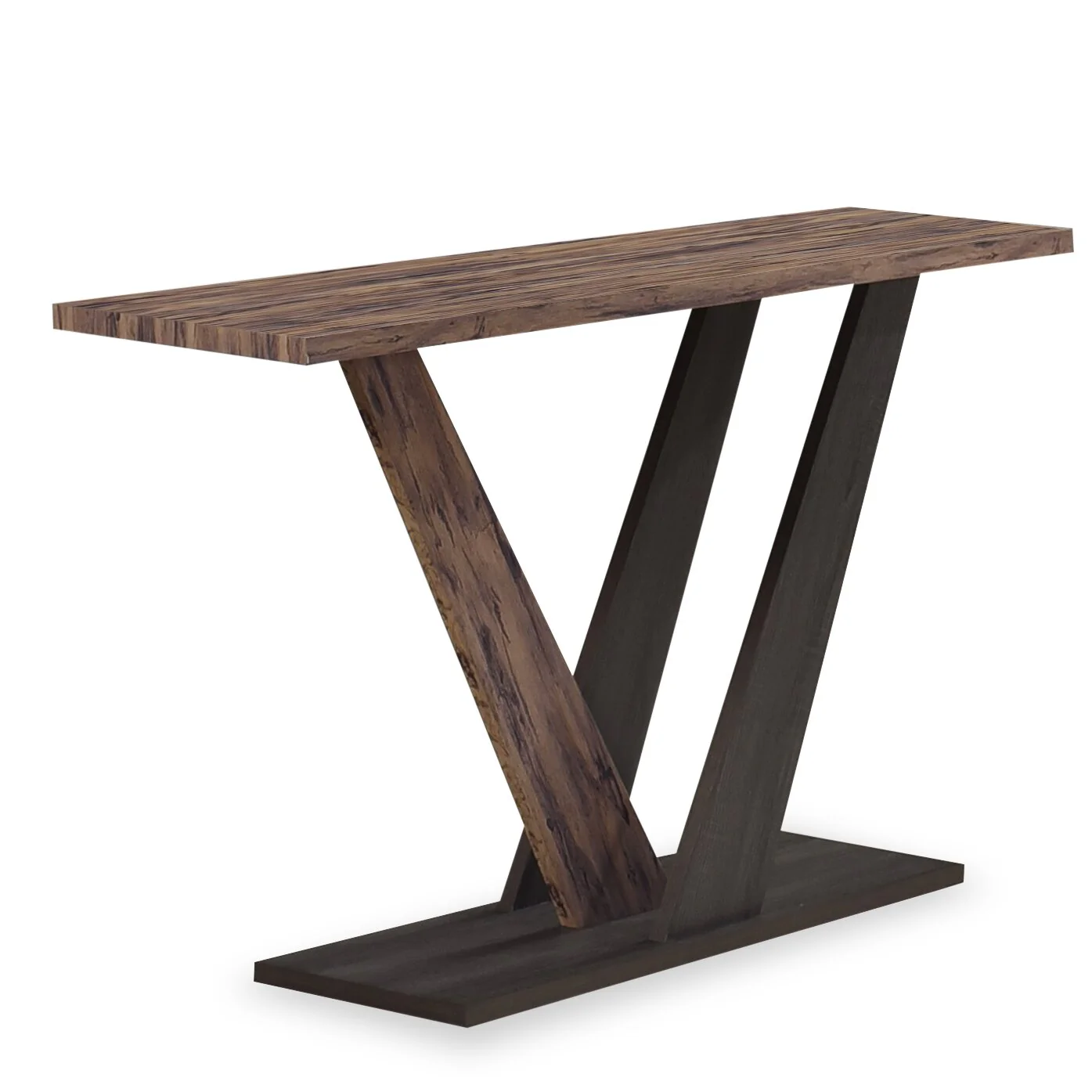 Kinsley 47.25" Modern Sofa Table - Dark Brown Wood