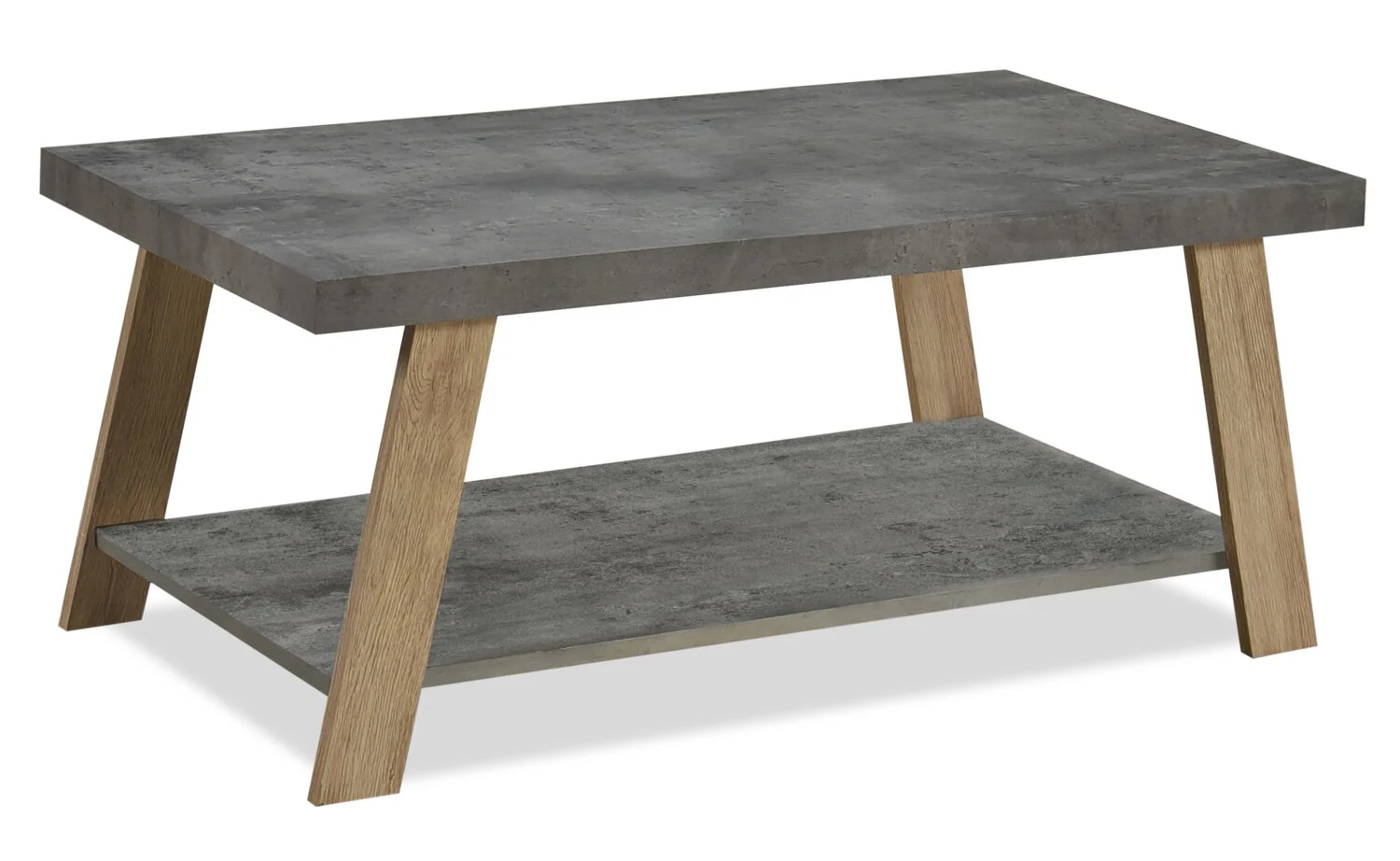3182-kelly-43-3-modern-coffee-table-with-shelf-grey-stone-top-with-light-wood-legs-1.webp Kelly 43.3" Modern Coffee Table with Shelf - Grey Stone Top with Light Wood Legs