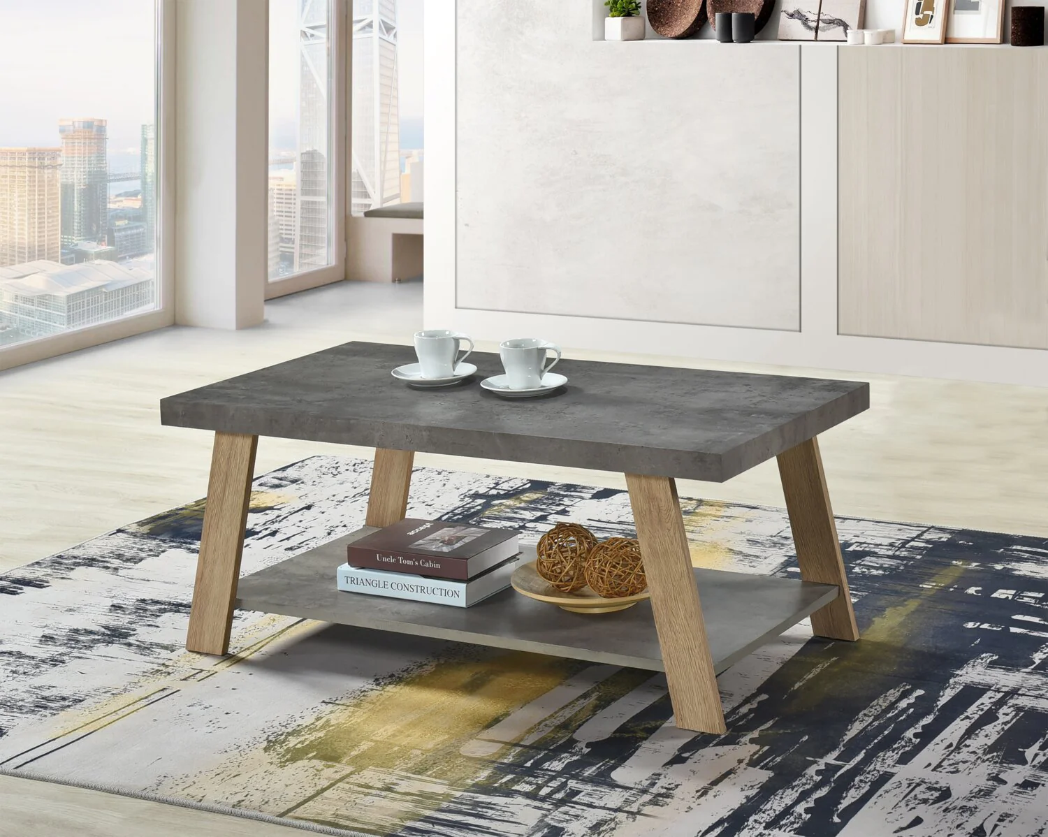3182-kelly-43-3-modern-coffee-table-with-shelf-grey-stone-top-with-light-wood-legs-7.webp Kelly 43.3" Modern Coffee Table with Shelf - Grey Stone Top with Light Wood Legs