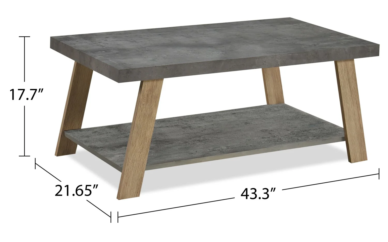 3182-kelly-43-3-modern-coffee-table-with-shelf-grey-stone-top-with-light-wood-legs-9.webp Kelly 43.3" Modern Coffee Table with Shelf - Grey Stone Top with Light Wood Legs