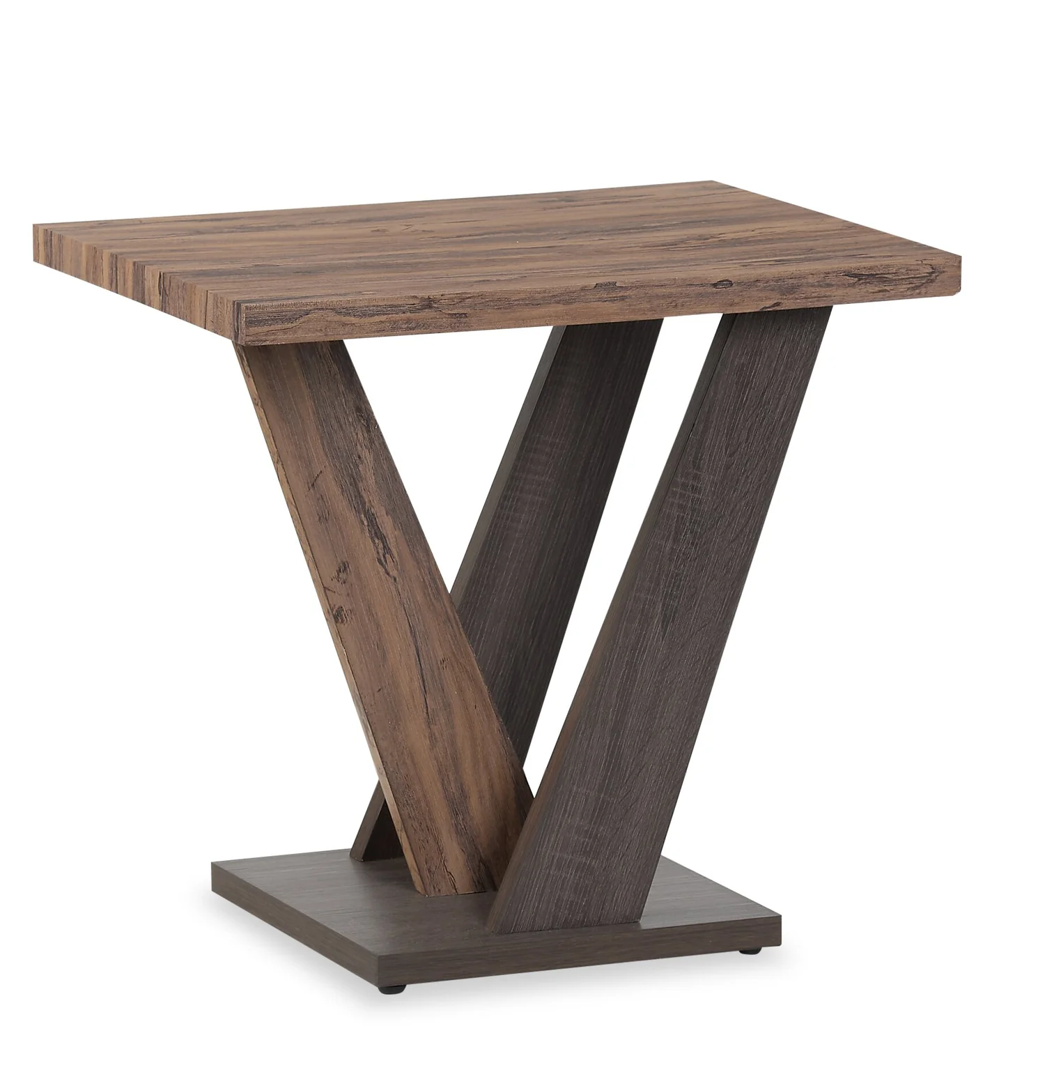Kinsley 23.6" Modern End Table - Dark Brown Wood