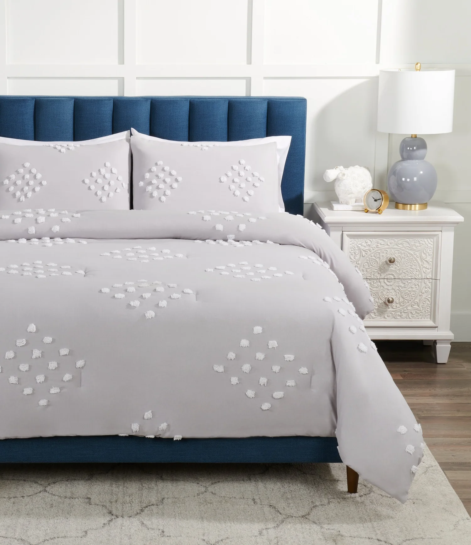 Lake 3-Piece King Comforter Set - Grey