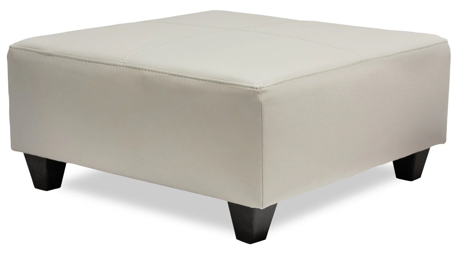 Made in Canada Addison 37" Leather-Look Ottoman - Beige