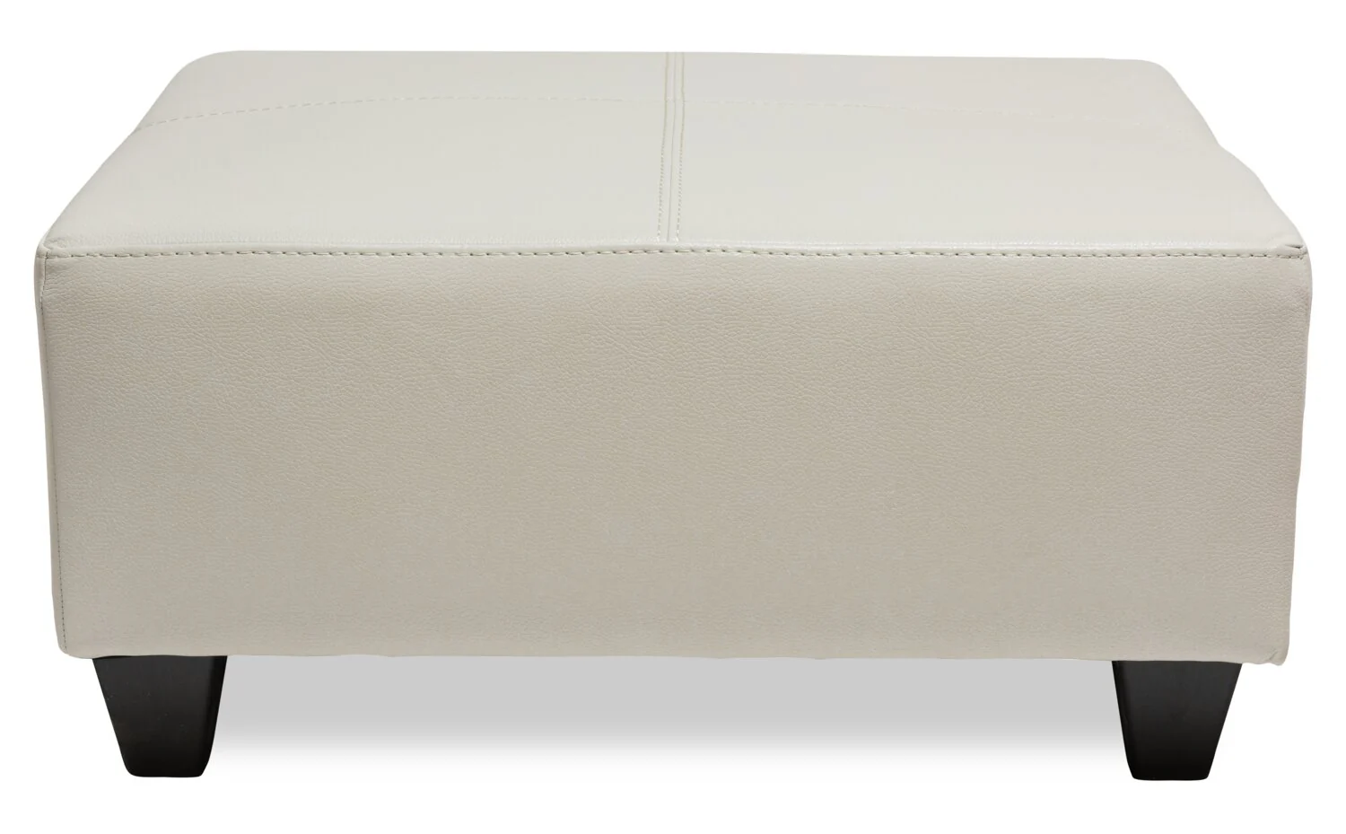 Made in Canada Addison 37" Leather-Look Ottoman - Beige