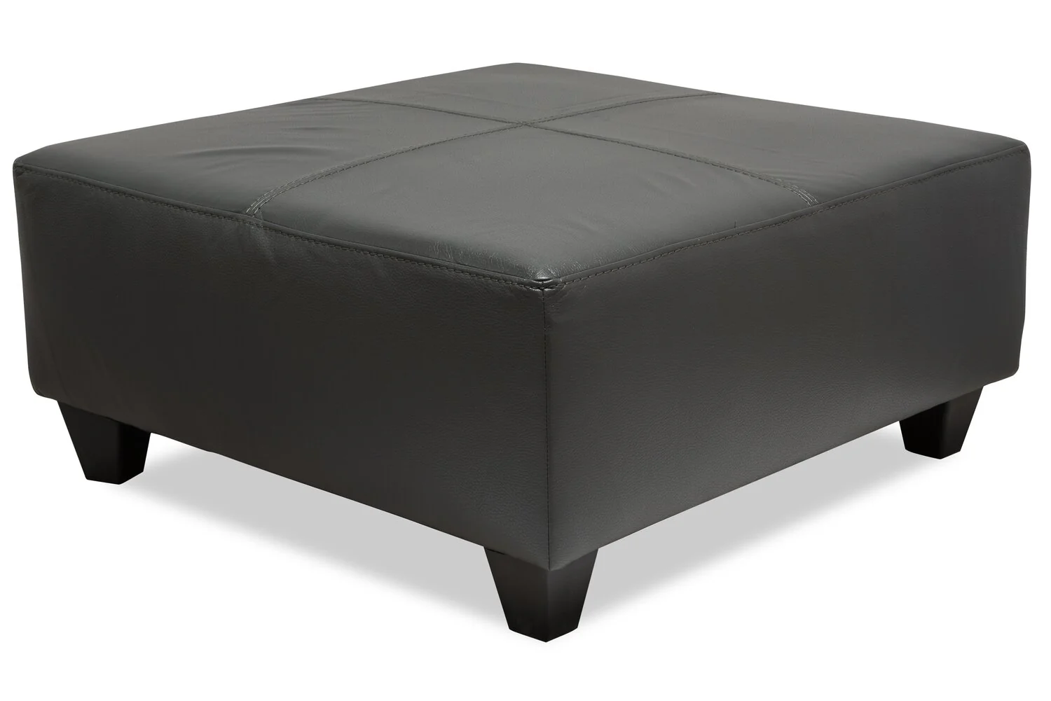 Made in Canada Addison 37" Leather-Look Ottoman - Grey