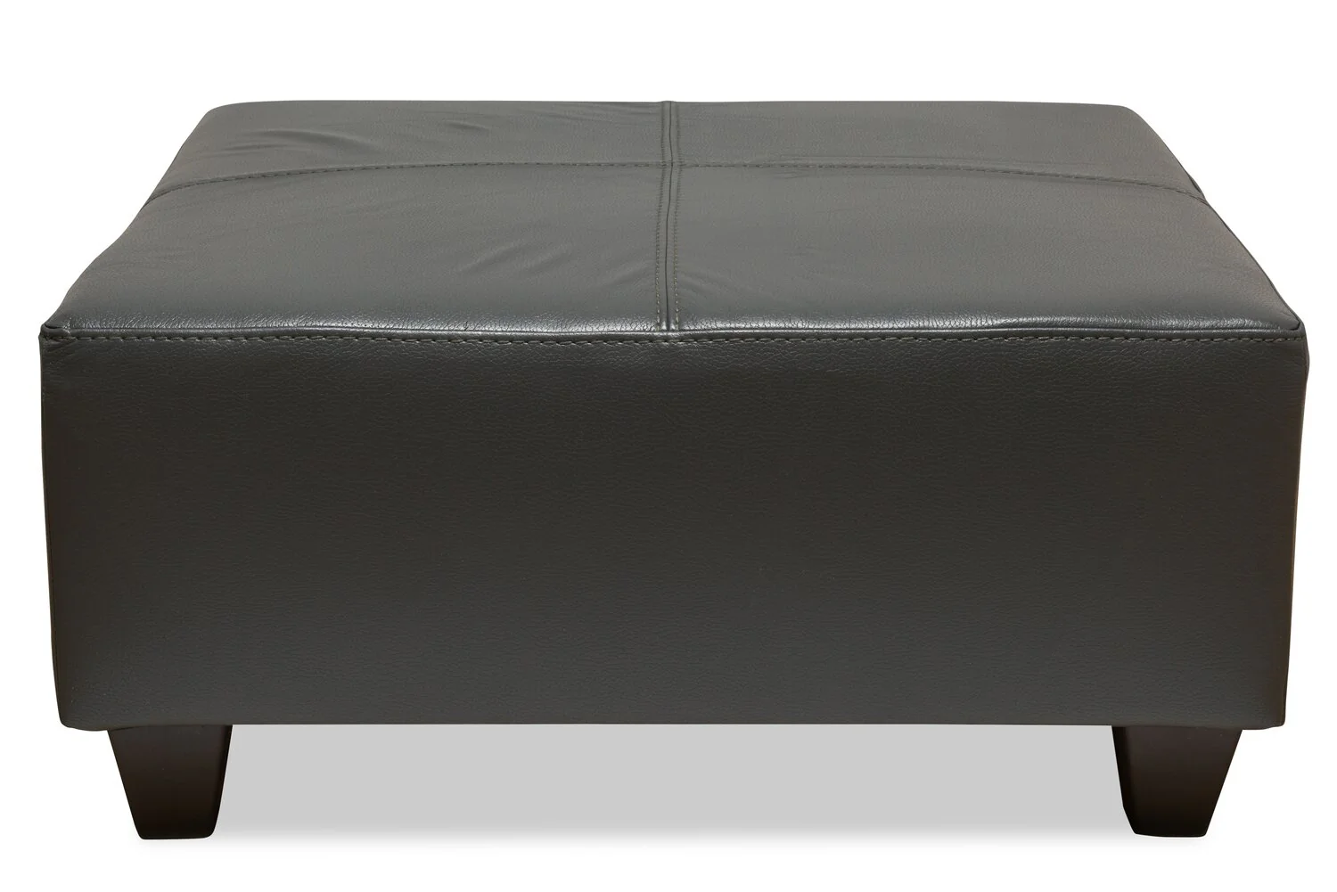 Made in Canada Addison 37" Leather-Look Ottoman - Grey
