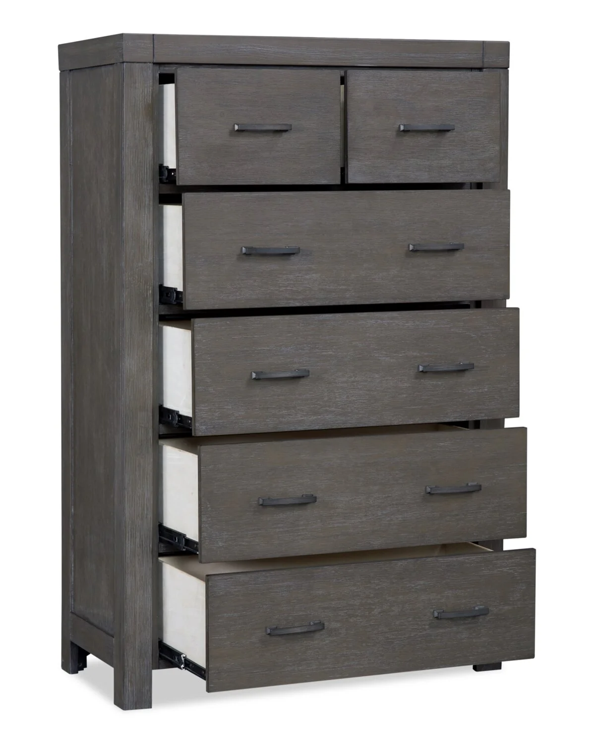 Koda Bedroom Chest of Drawers, 6-Drawer, 36"W x 56"H, Acacia Wood - Grey