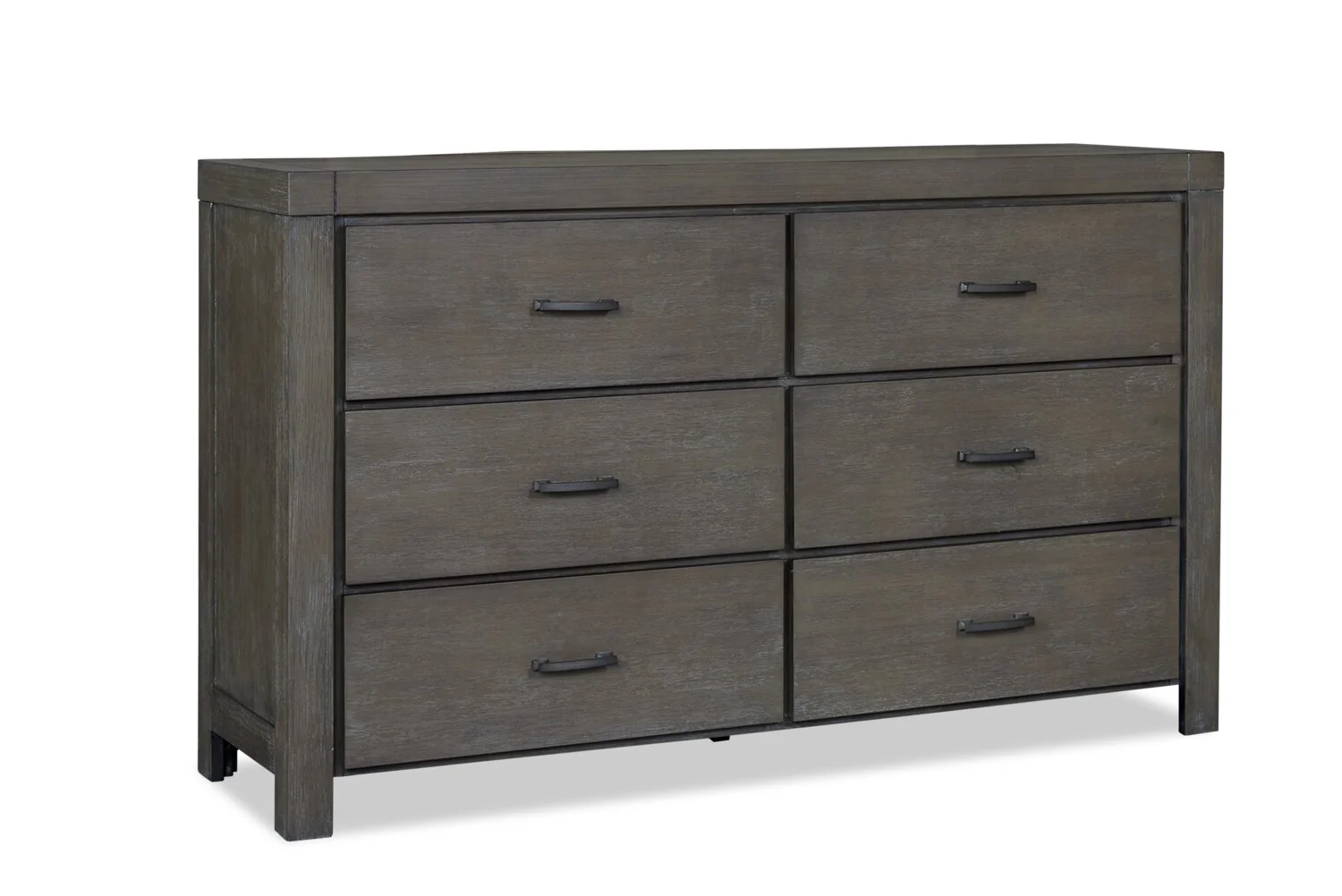 Koda Bedroom 6-Drawer Dresser, 60"W x 36"H, Acacia Wood - Grey