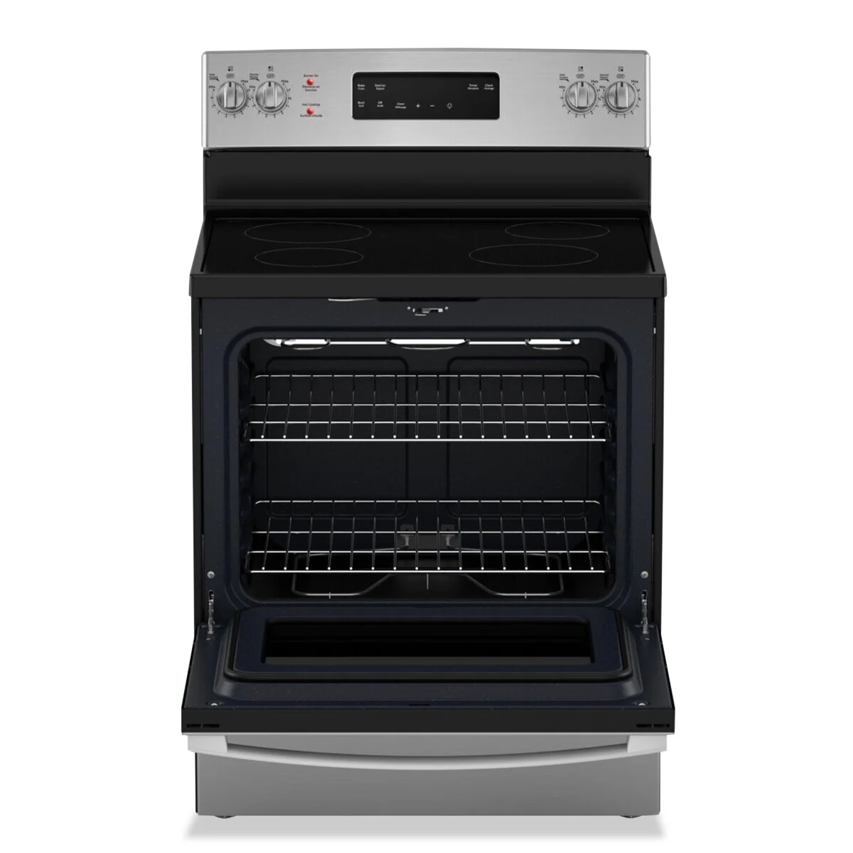 GE 5 Cu. Ft. Electric Range with Self Clean and 4 Burners - Stainless Steel - JCB630SVSS