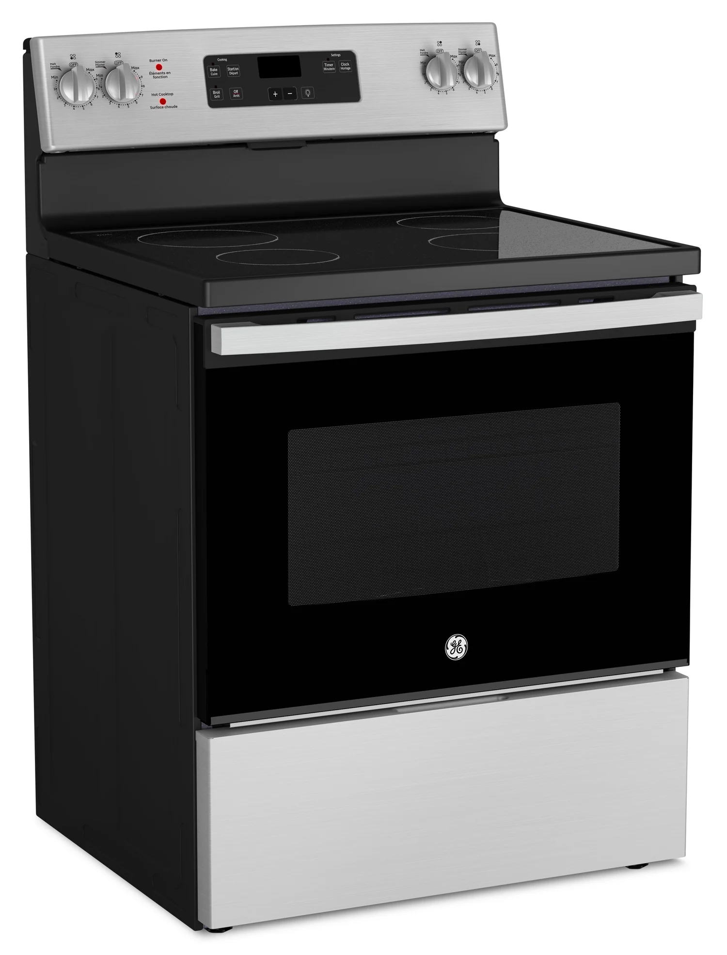 GE 5 Cu. Ft. Electric Range with Dual Bake Element and Certified Sabbath Mode - Stainless Steel - JCBS630SVSS