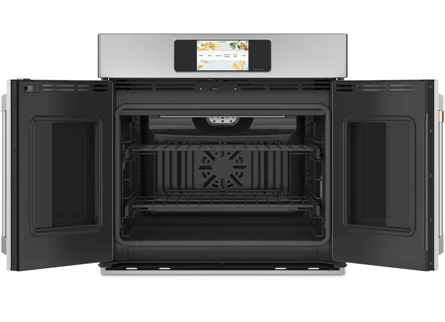Cafe 30" 5 Cu. Ft. Electric Wall Oven with True European Convection French Door - Stainless - CTS90FP2NS1
