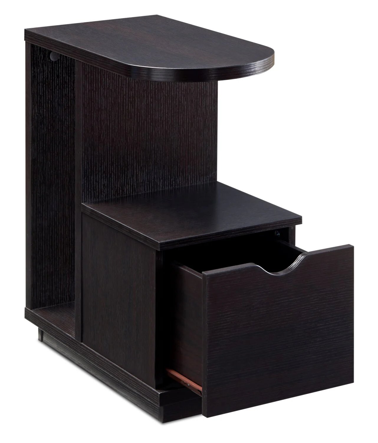 Torry 11.5" Chairside Table with Drawer - Red Cocoa