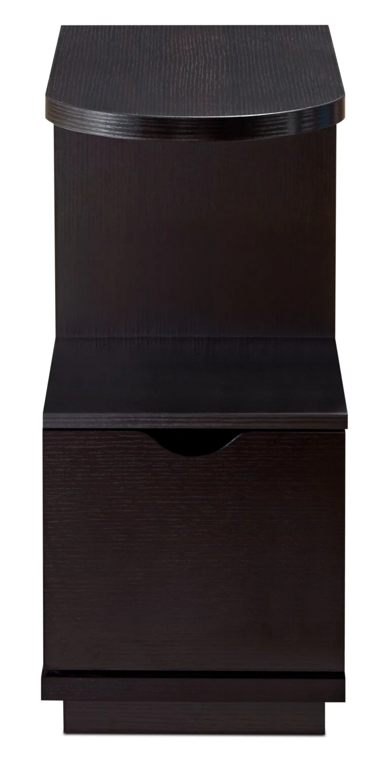 Torry 11.5" Chairside Table with Drawer - Red Cocoa
