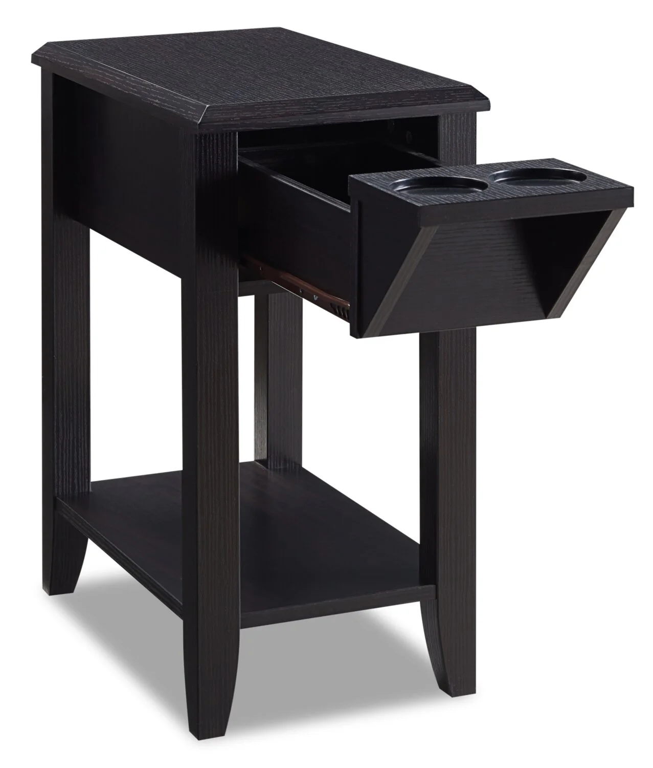 Torry 11.5" Chairside Table with Drawer - Red Cocoa