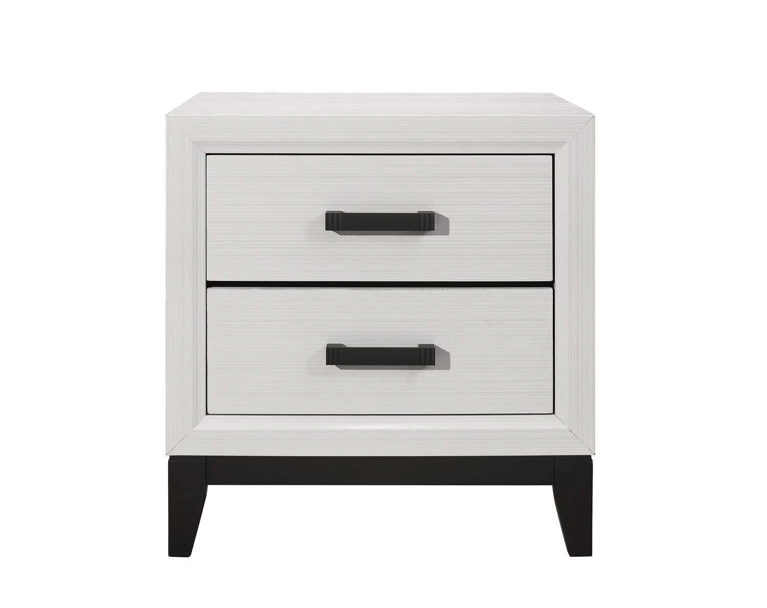 Kate Bedside 2-Drawer Nightstand, 23.6"W x 24.8"H - White