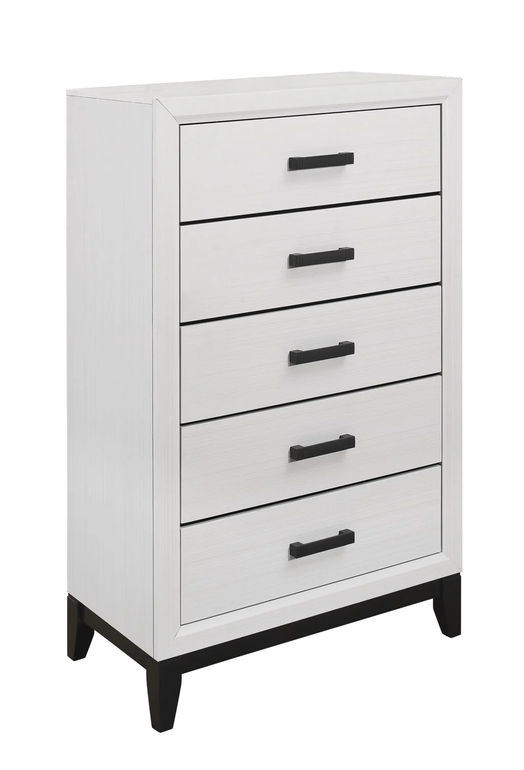 Kate Bedroom Chest of Drawers, 5-Drawer, 31.1"W x 50.4"H - White