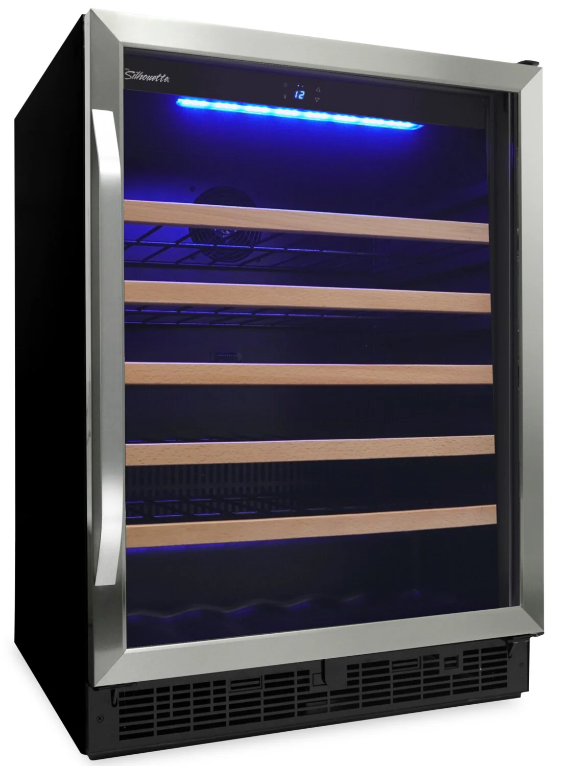 Silhouette Stilton 23.8" 5.7 Cu. Ft. Single-Door Wine Cooler - Stainless Steel - SWC057D1BSS