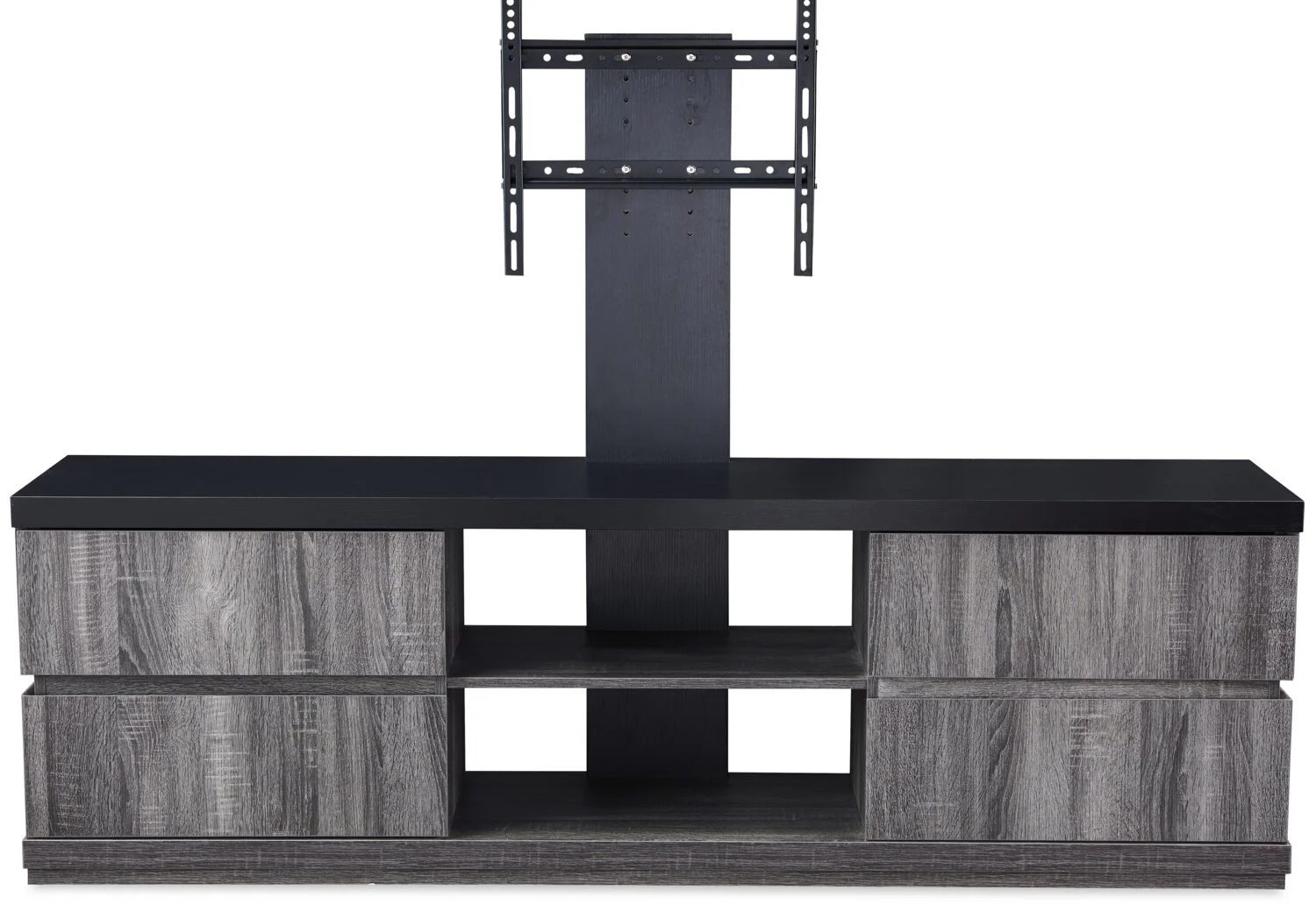 Rhys 70" Modern TV Stand with Mount, Storage and Cable Management for TVs up to 80"- Distressed Grey