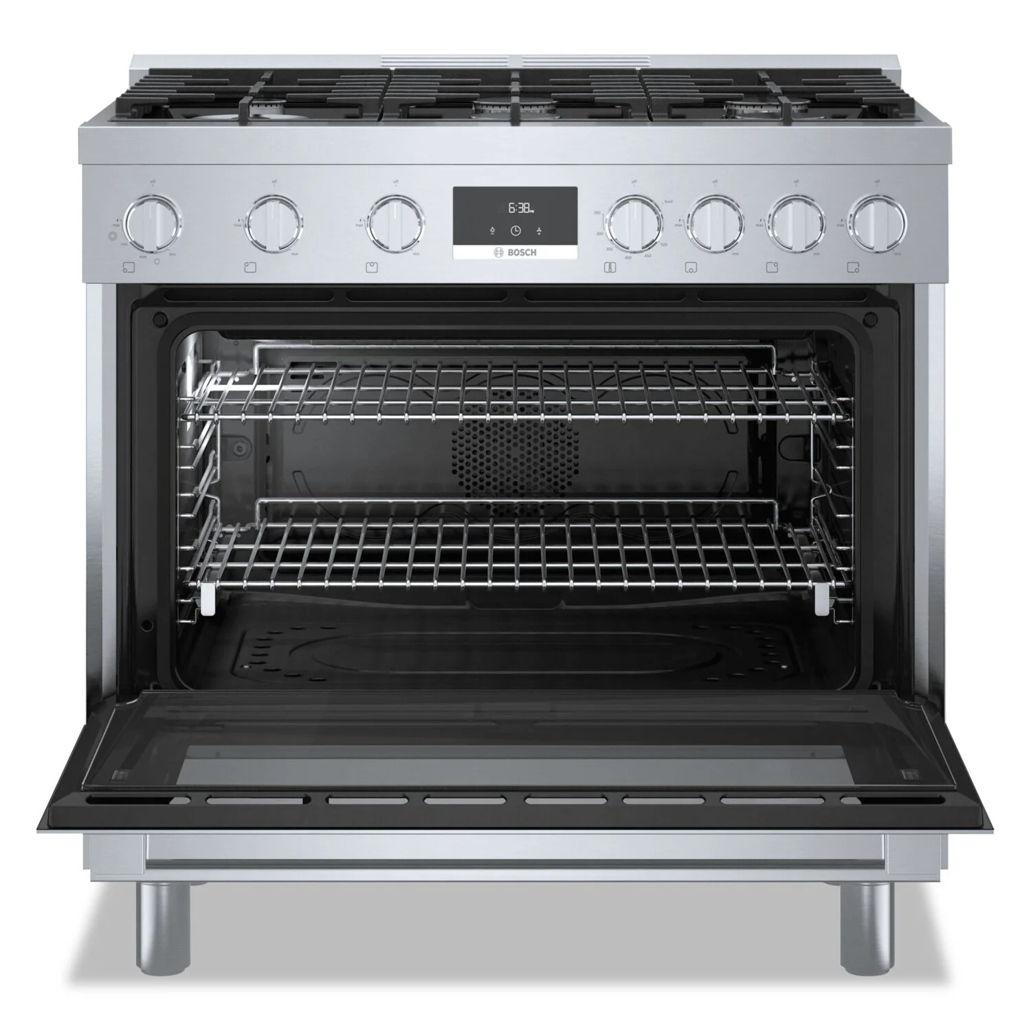 Bosch 800 Series 3.4 Cu. Ft. Industrial-Style Freestanding Gas Range - HGS8655UC