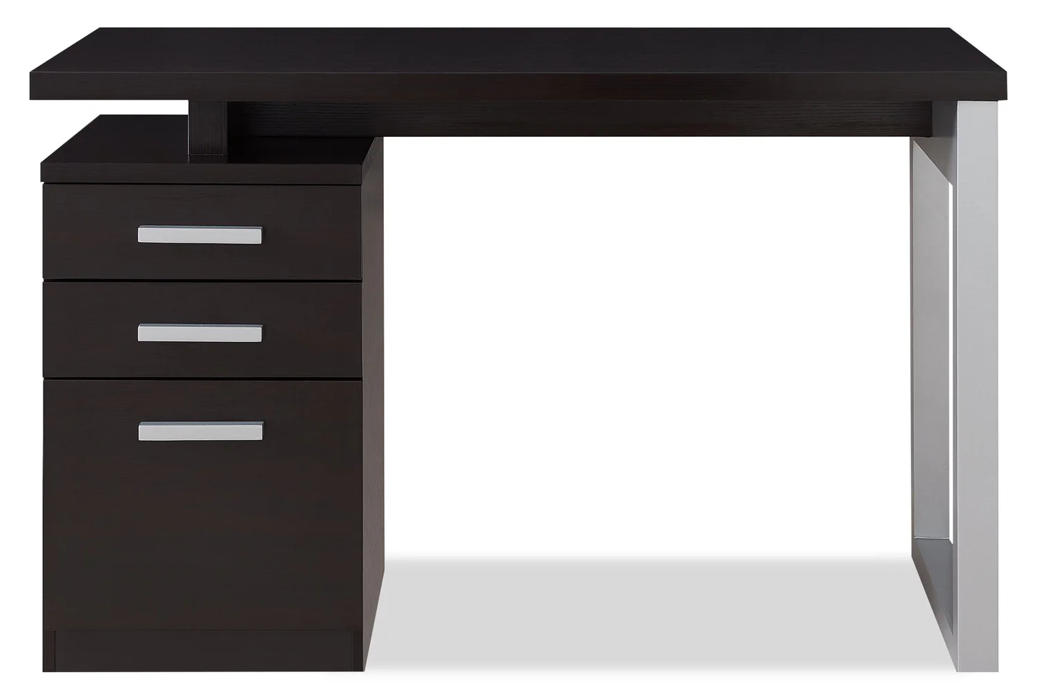 Oscar 47" Reversible Office Desk with Storage - Espresso