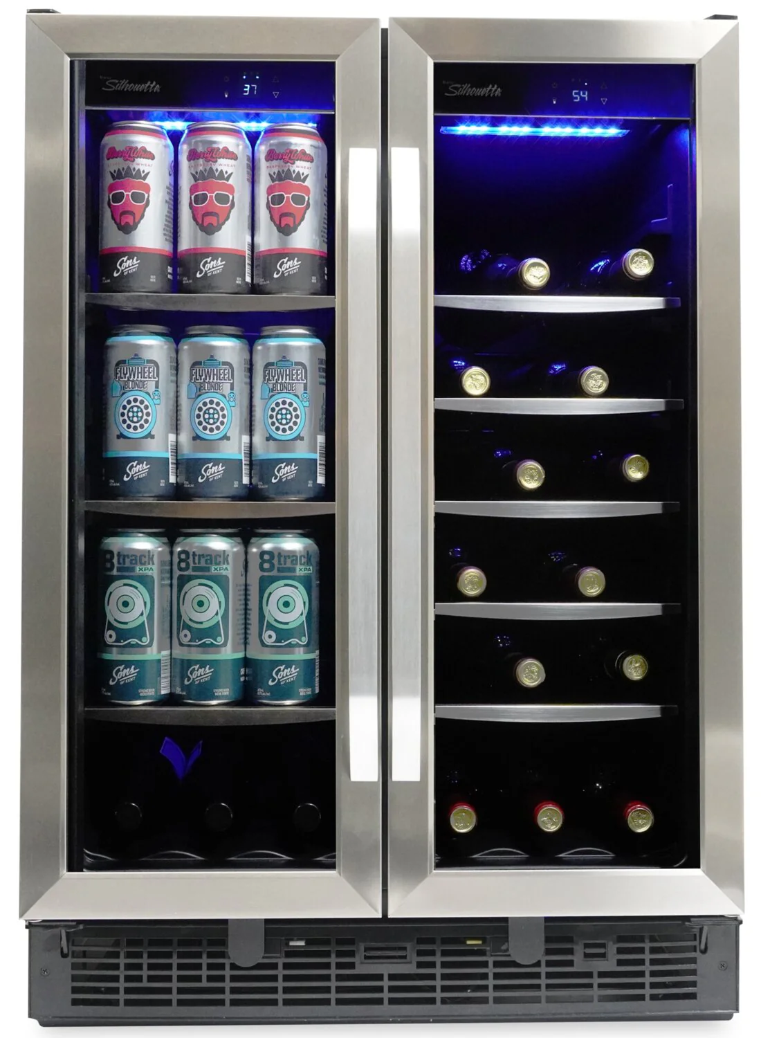 Silhouette Emmental 23.8" 5.1 Cu. Ft. French-Door Beverage Centre / Wine Cooler - Stainless Steel - SBC051D1BSS