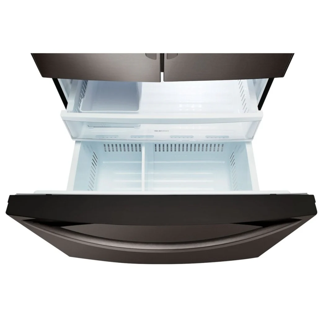 LG 30" 22 Cu. Ft. French-Door Refrigerator - Smudge Proof Black Stainless Steel - LRFNS2200D