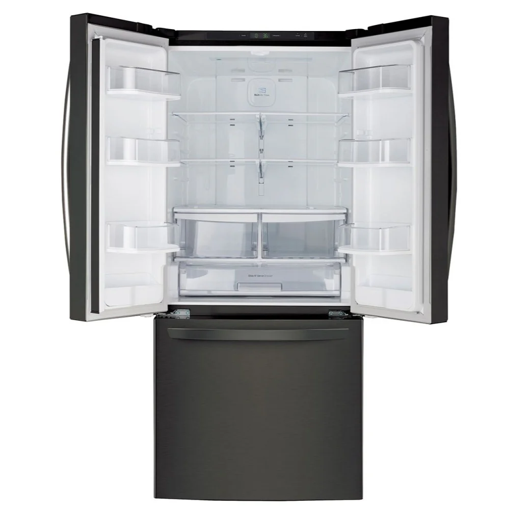 LG 30" 22 Cu. Ft. French-Door Refrigerator - Smudge Proof Black Stainless Steel - LRFNS2200D