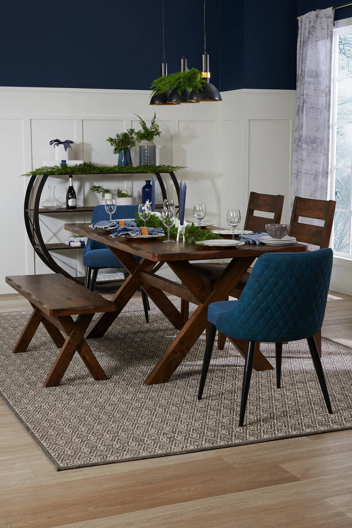 427-eden-dining-chair-with-linen-look-fabric-metal-blue-9.webp Eden Dining Chair with Linen-Look Fabric, Metal - Blue