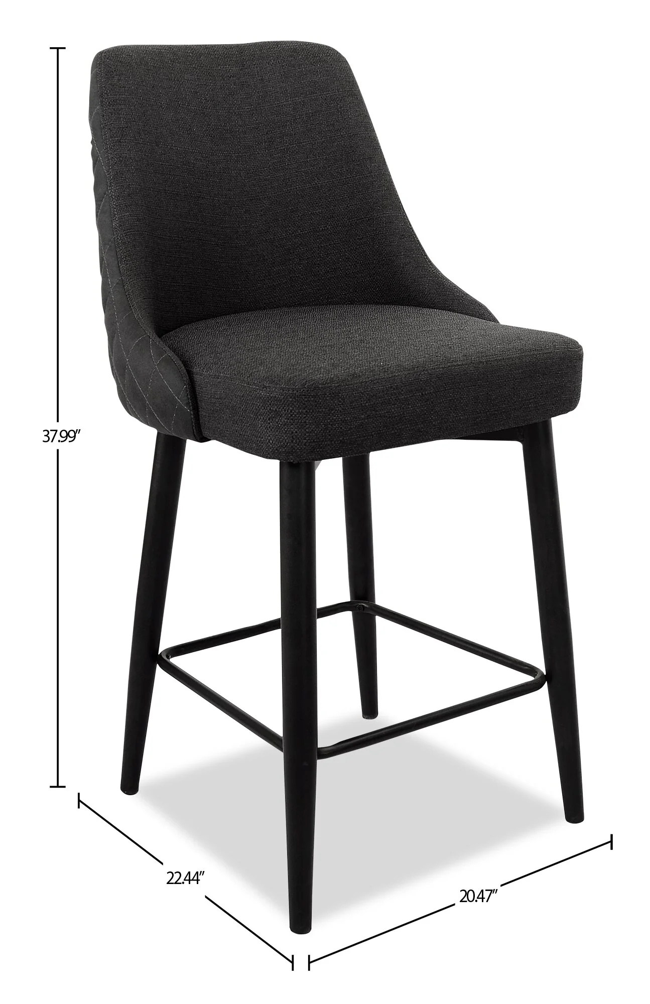430-eden-counter-height-stool-with-linen-look-fabric-metal-charcoal-5.webp Eden Counter-Height Stool with Linen-Look Fabric, Metal - Charcoal