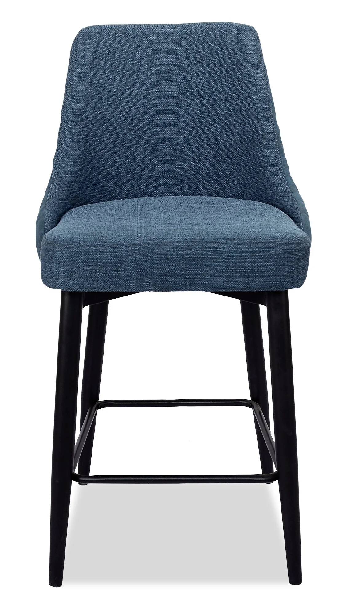 Eden Counter-Height Stool with Linen-Look Fabric, Metal - Blue