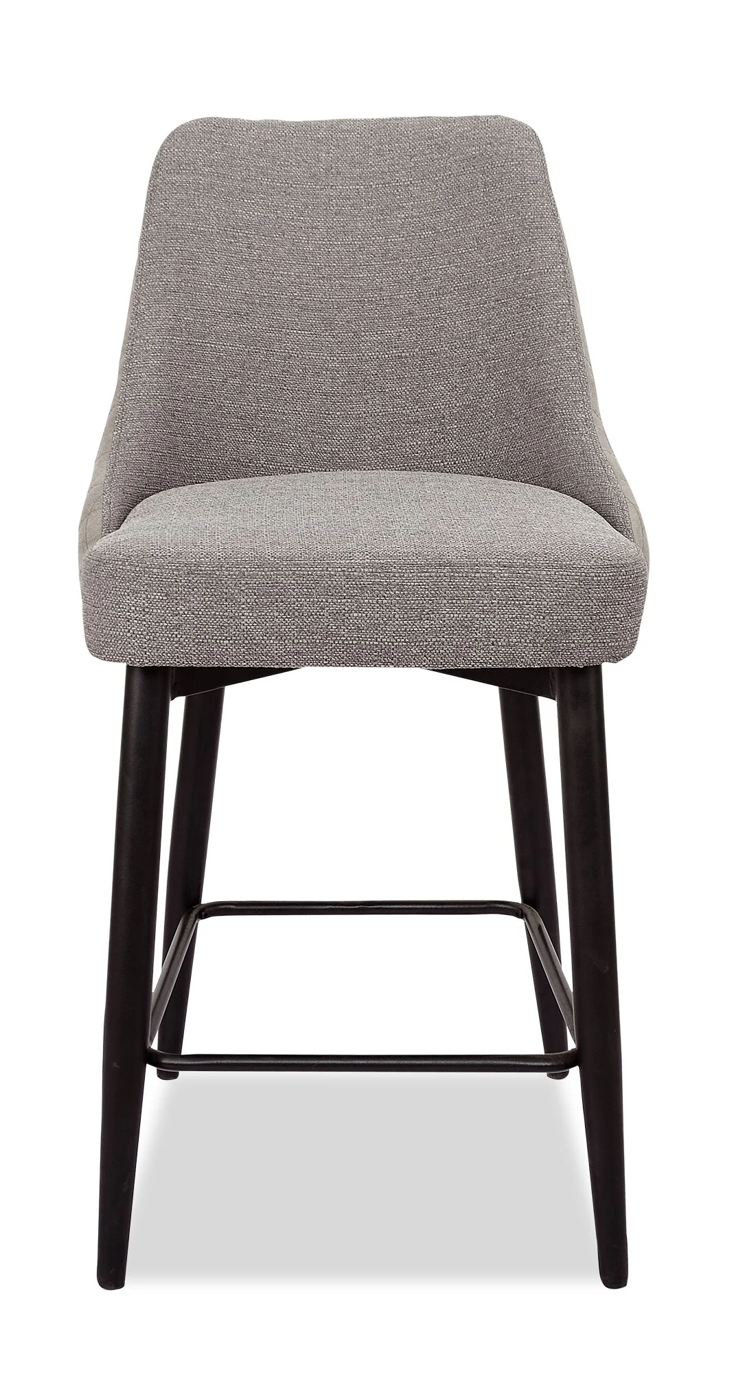 Eden Counter-Height Stool with Linen-Look Fabric, Metal - Grey