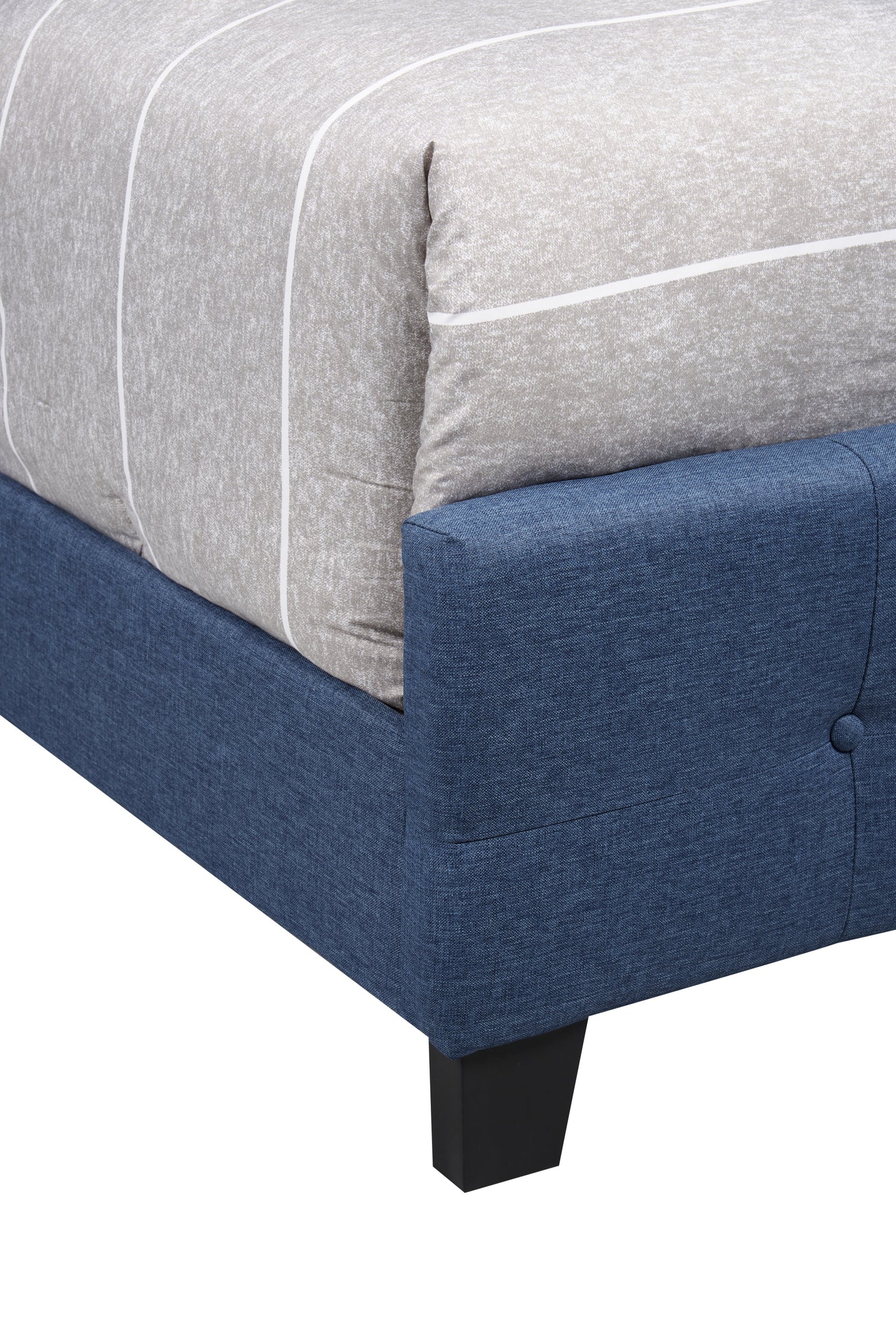 472-page-upholstered-bed-in-blue-linen-look-fabric-button-tufted-king-size-4.jpg Page Upholstered Bed in Blue Linen-Look Fabric, Button Tufted - King Size