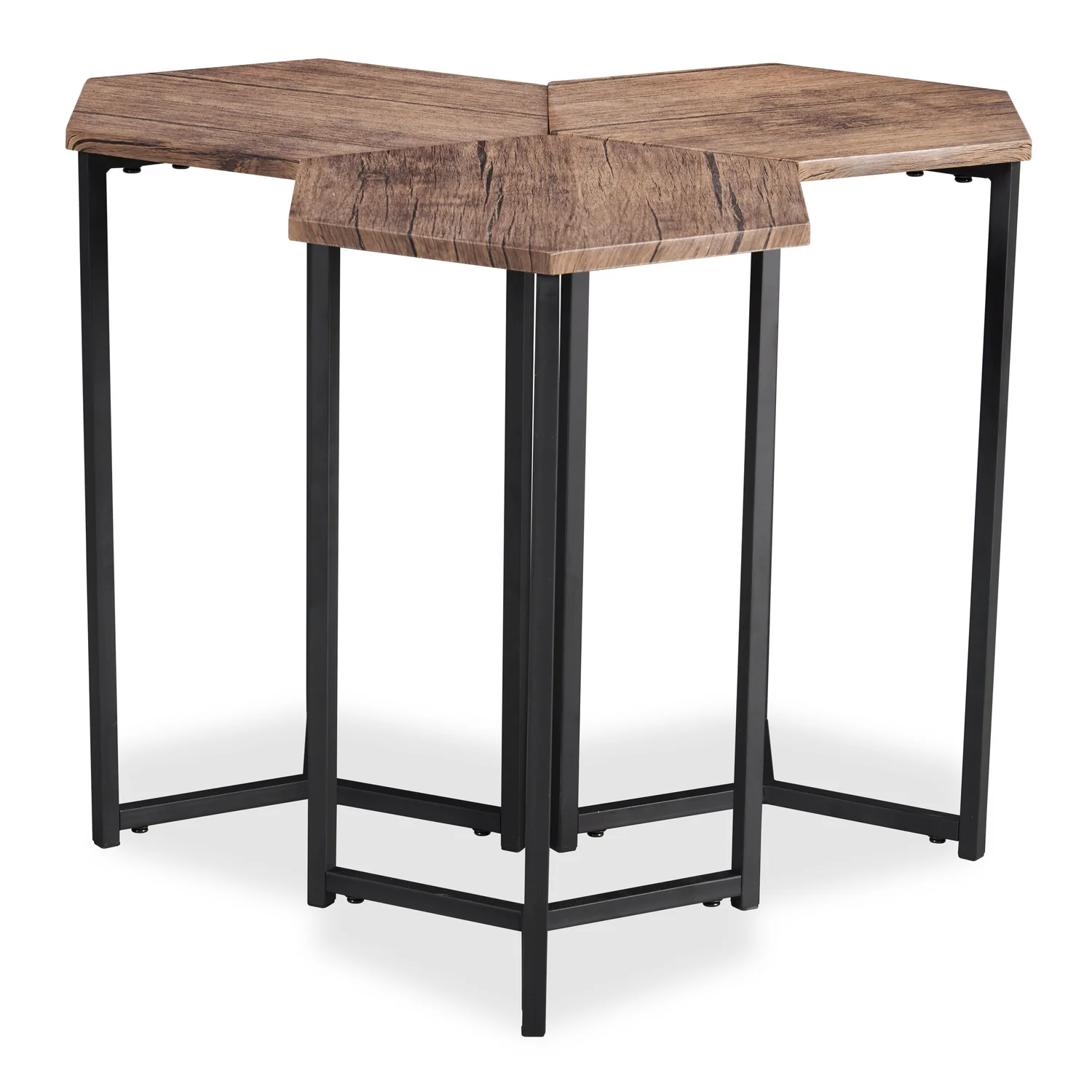 487-cleo-15-7-3-pack-chairside-table-package-brown-with-black-metal-legs-2.webp Cleo 15.7" 3-Pack Chairside Table Package - Brown with Black Metal Legs