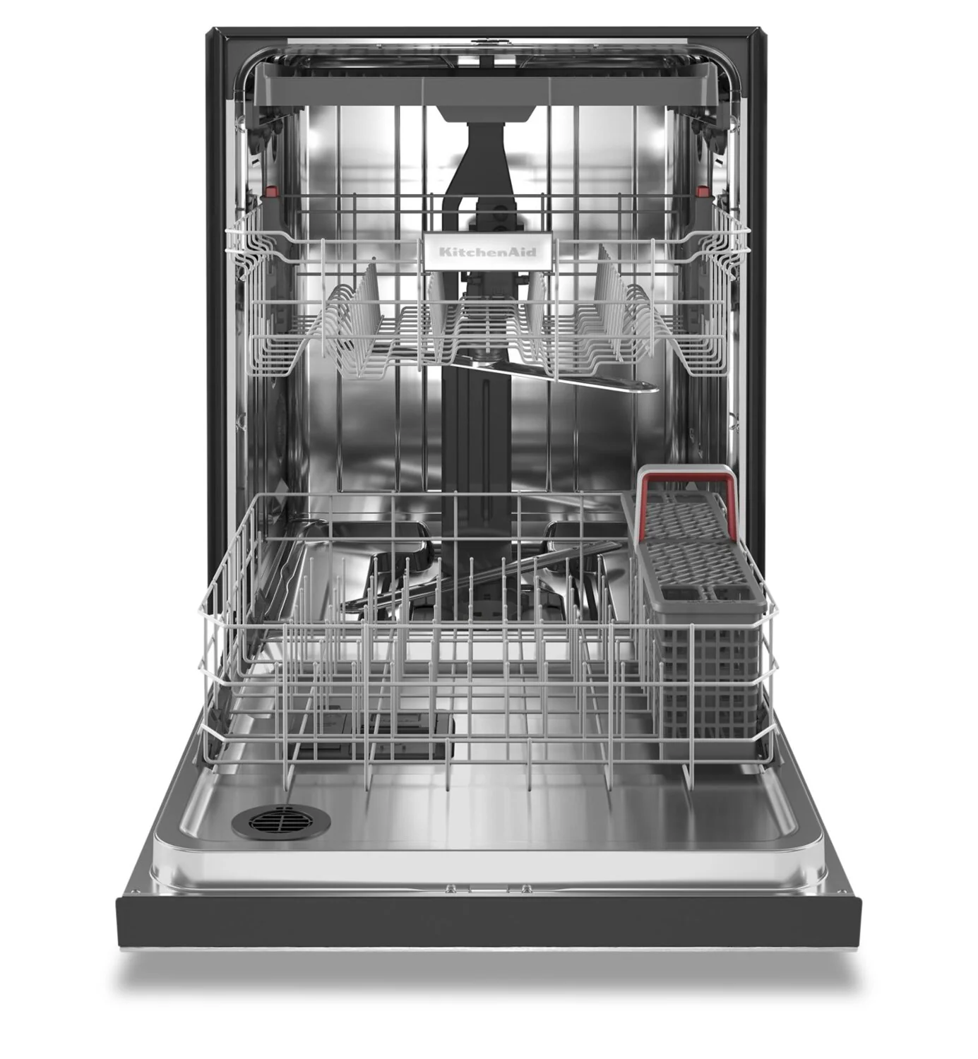KitchenAid 24" 39 dBA Built-In Front-Control Dishwasher with Third Rack - Stainless Steel PrintShield? - KDFE204KPS