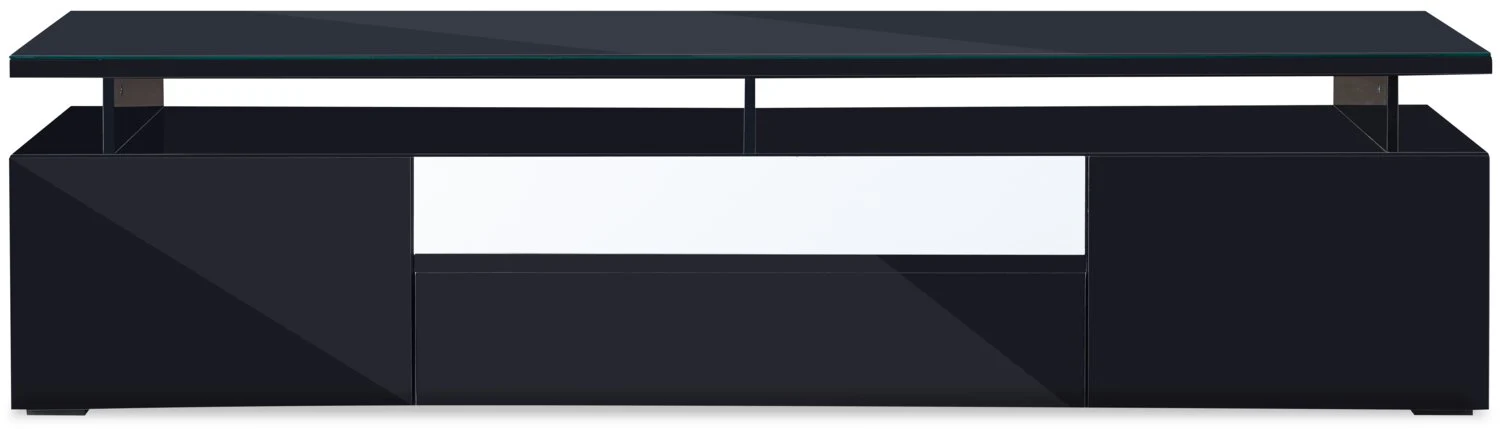 Adam 78" Modern TV Stand with Storage and Cable Management for TVs up to 85"- Black