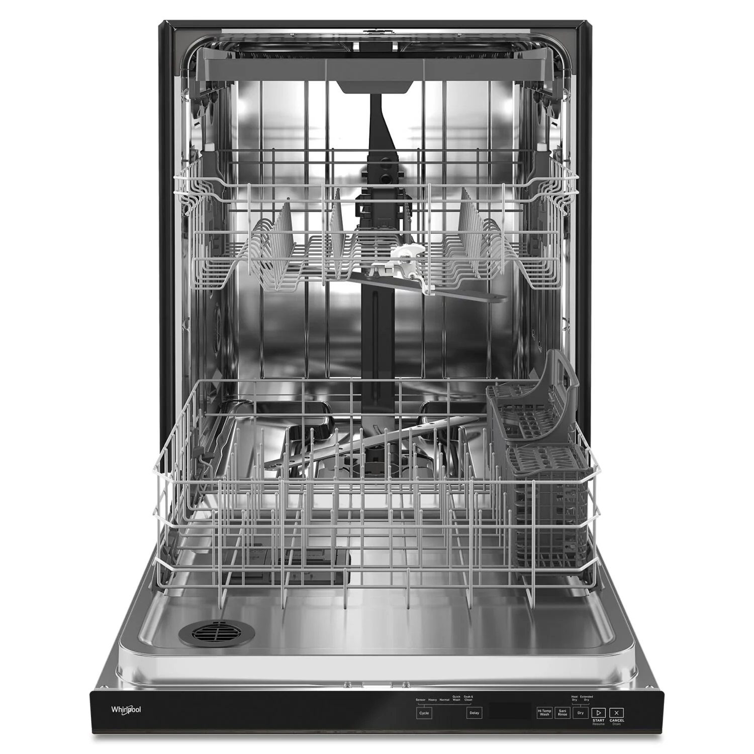 Whirlpool 24" 47 dBA Built-In Top-Control Dishwasher - Print Resist Black Stainless - WDTA50SAKV