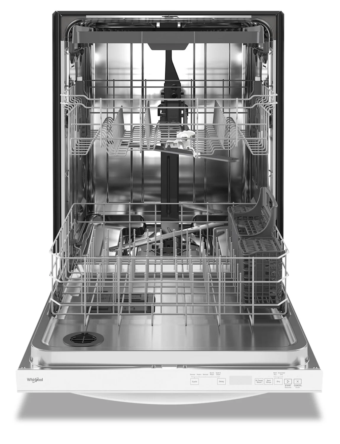 Whirlpool 24" 47 dBA Built-In Top-Control Dishwasher with Third Rack - White - WDT750SAKW