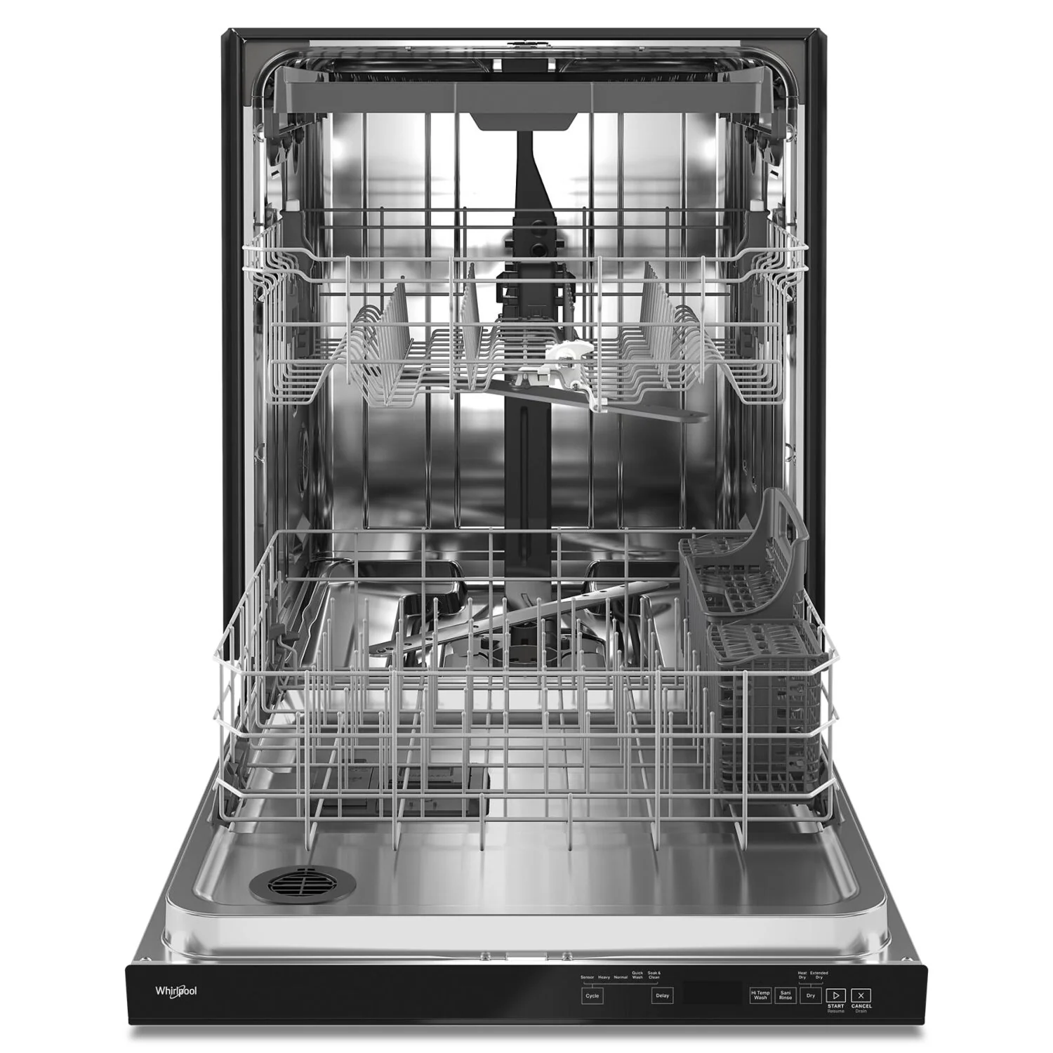 Whirlpool 24" 47 dBA Built-In Top-Control Dishwasher - Black - WDTA50SAKB