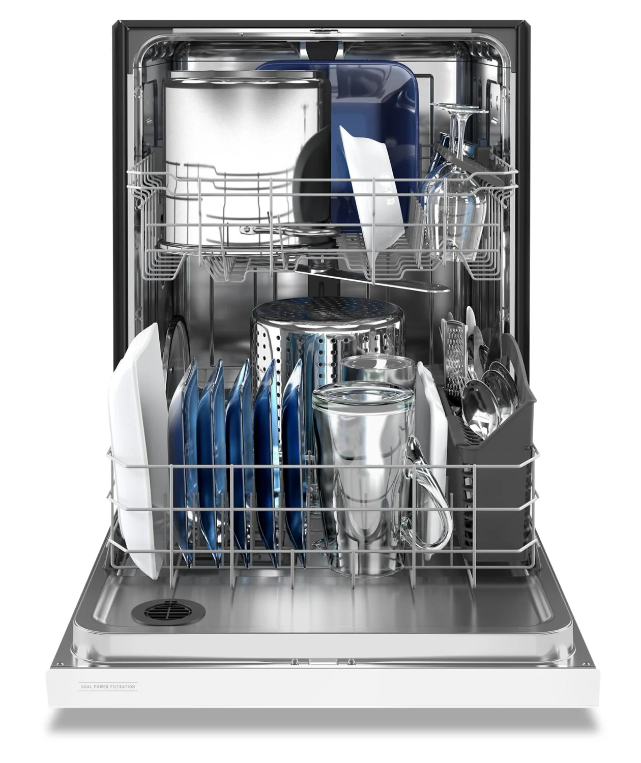 Maytag 24" 50 dBA Built-In Front-Control Dishwasher - White - MDB4949SKW