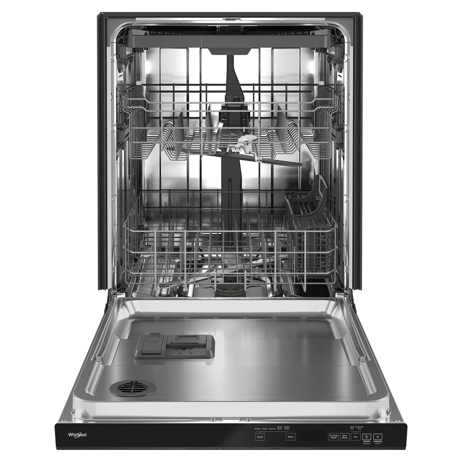 Whirlpool 24" 47 dBA Built-In Top-Control Dishwasher - Fingerprint Resistant Stainless Steel - WDTA50SAKZ