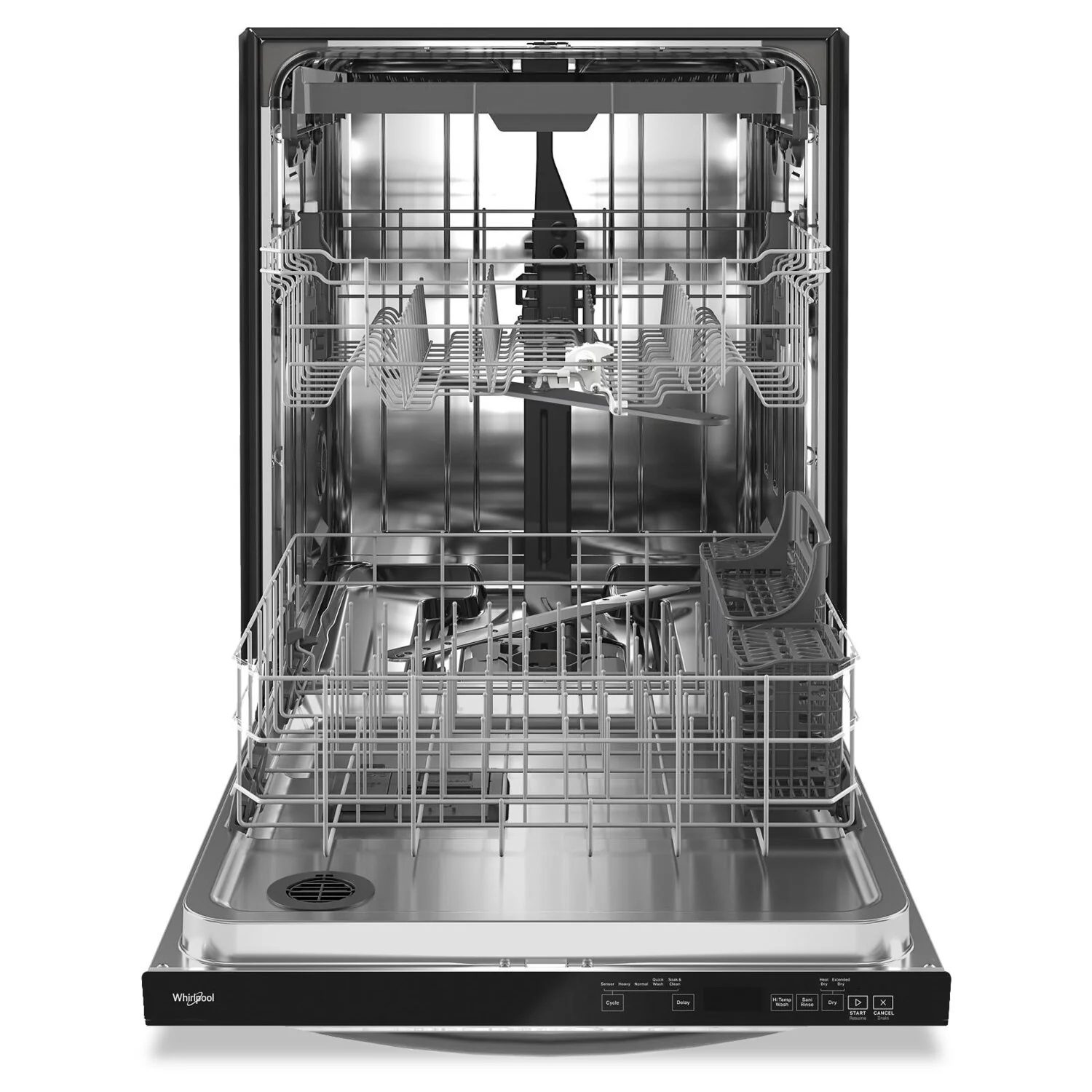 Whirlpool 24" 47 dBA Built-In Top-Control Dishwasher with Third Rack - Fingerprint Resistant Stainless Steel - WDT750SAKZ