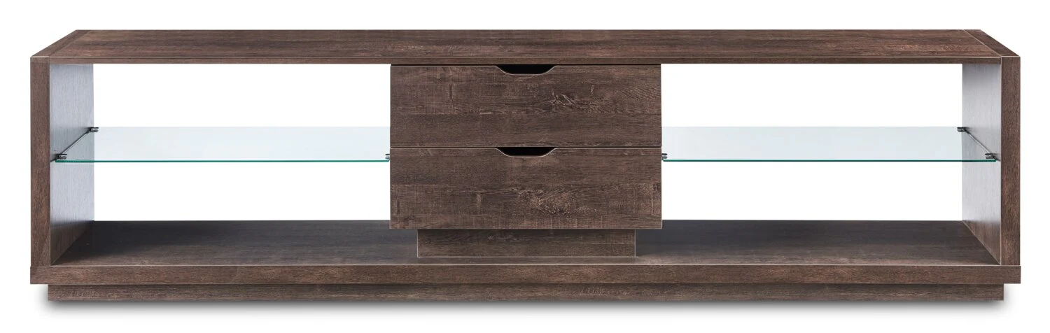Alex 72" Modern TV Stand with Storage and Cable Management for TVs up to 80"- Walnut Oak