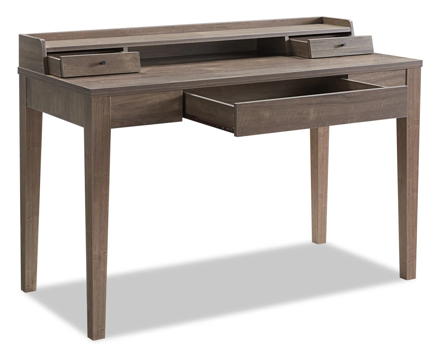 Jude 47.25" Office Desk with 3-Drawers- Hazelnut