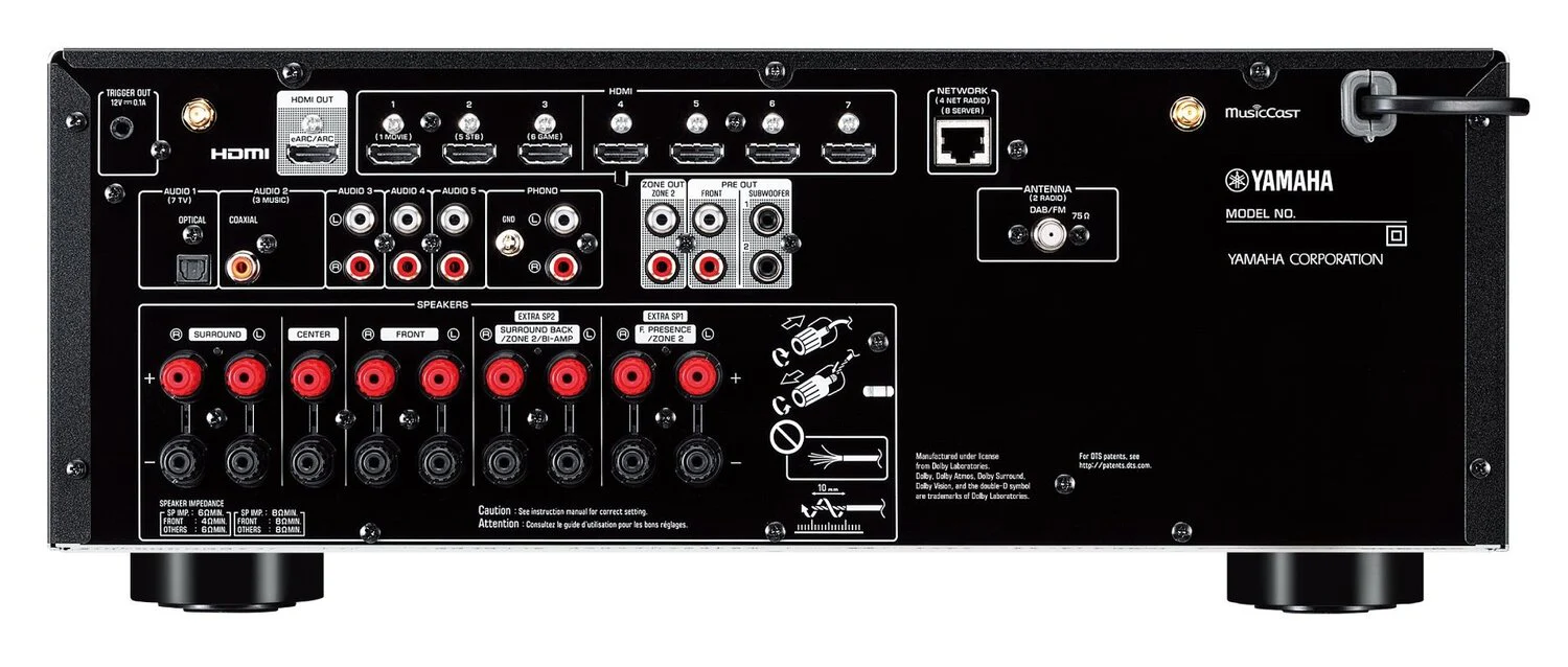 Yamaha RX-V6A AV Receiver with Dolby Atmos??and Voice Assistant Compatibility - RXV6A B