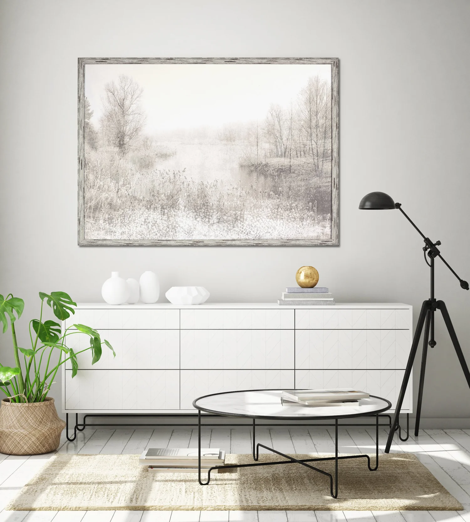 Acrylic Grey Nature - 32" x 42"