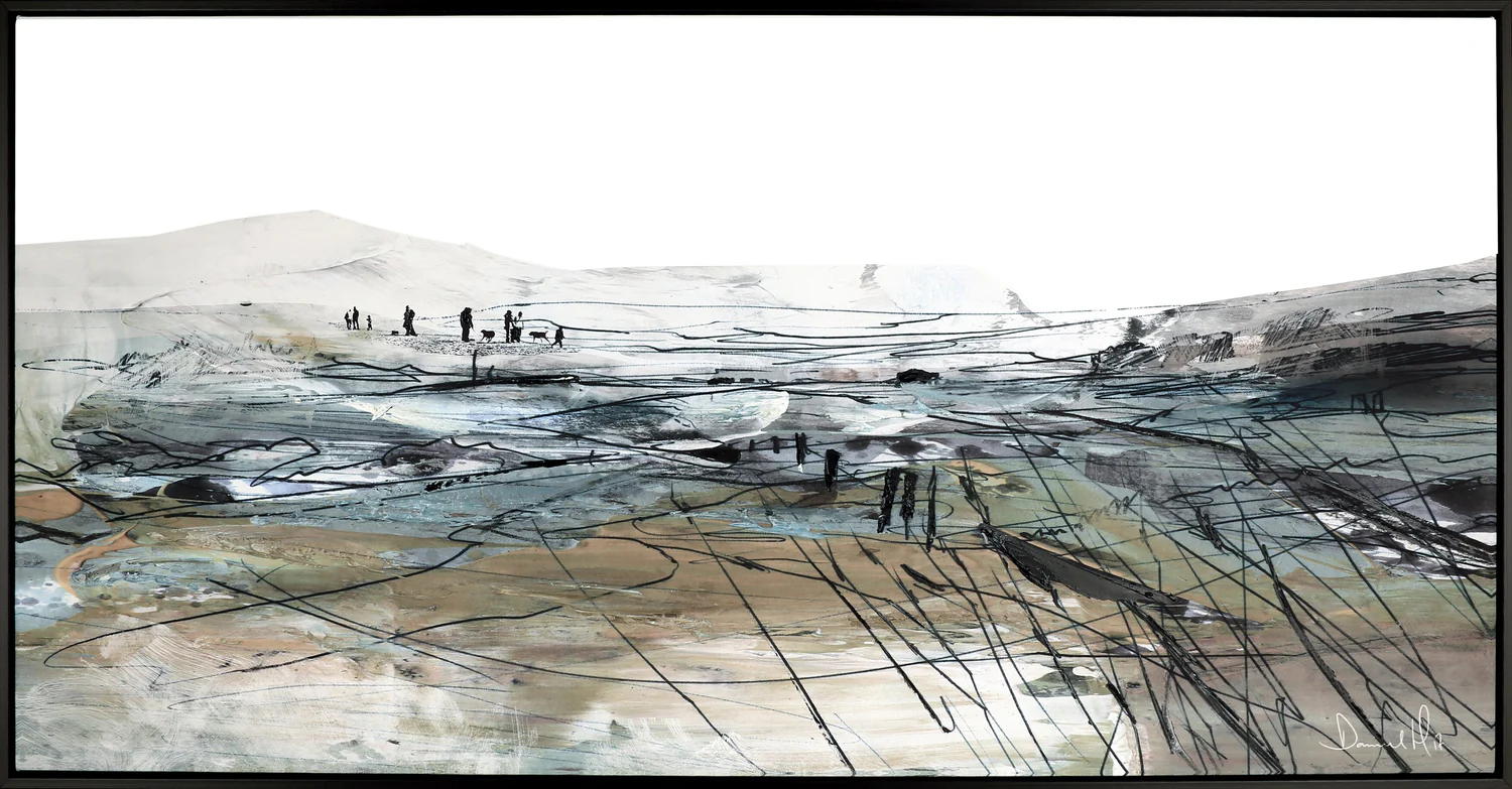 Acrylic Walk By Lake - 32" x 62"