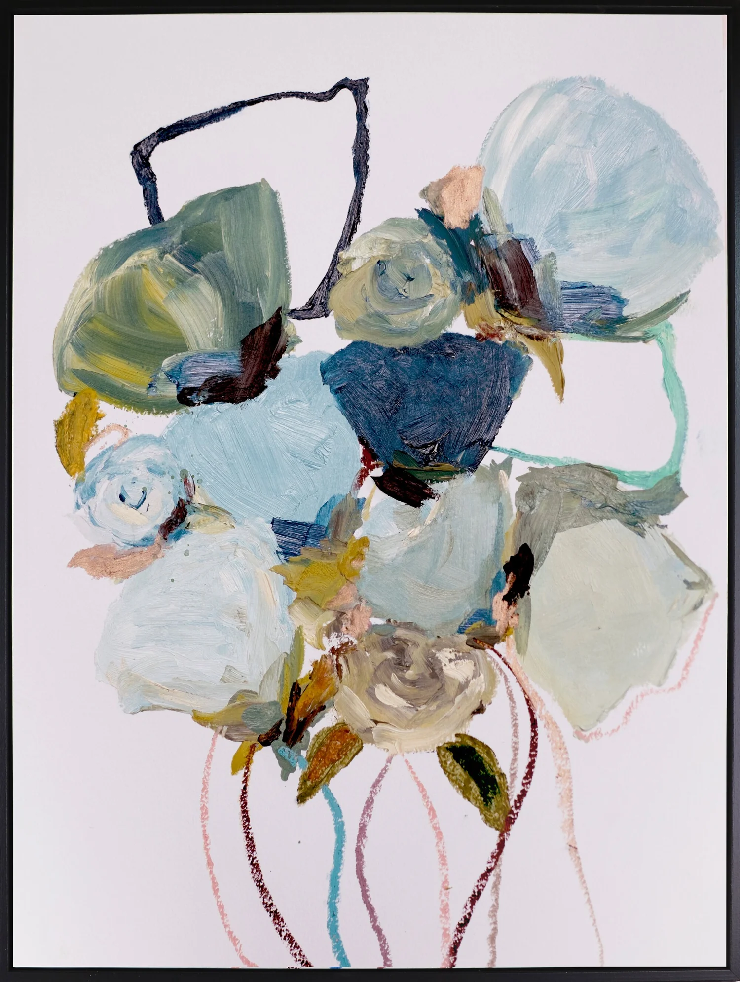 Acrylic Blue Flower - 31" x 41"