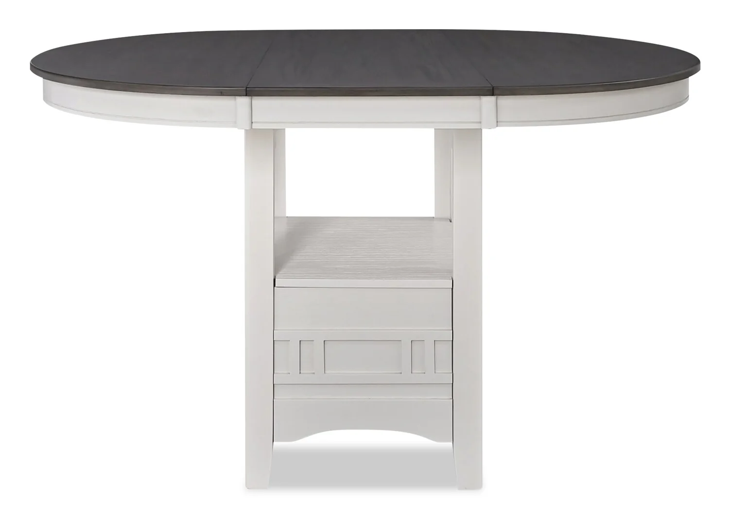 Dena Counter-Height Dining Table with 42-60"W Extension, Round  - Dove Grey