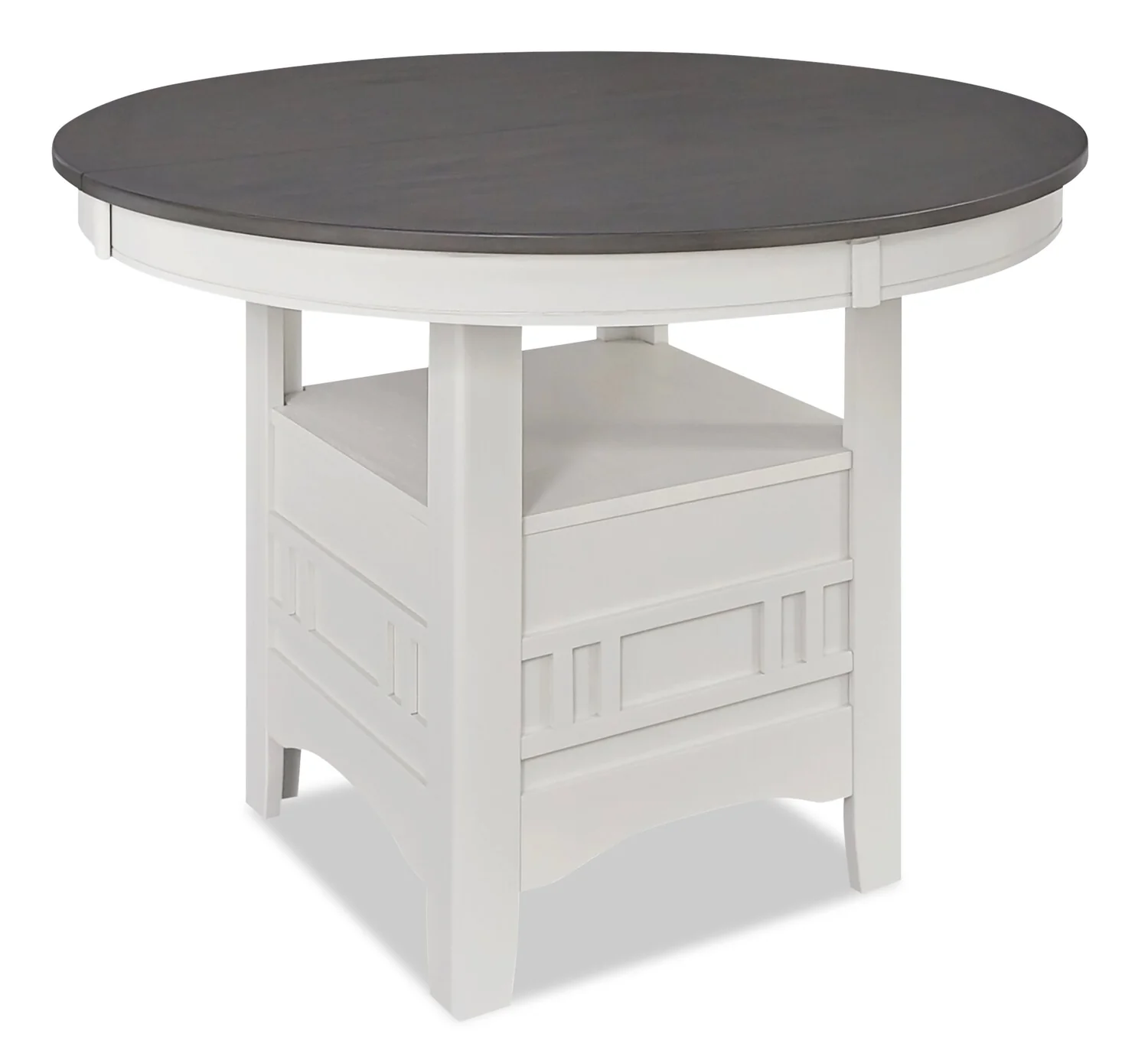 Dena Dining Table with 42-60"W Extension, Round  - Dove Grey